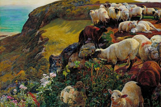 William Holman Hunt - Our English Coasts (Strayed Sheep) - Onze Engelse kusten (1852) - 2:3