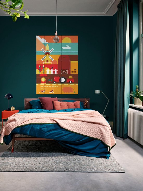Ferme IXXI - Décoration murale - Animaux - 100 x 140 cm