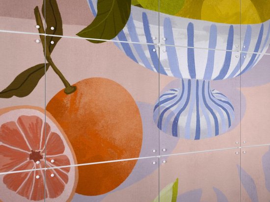 IXXI Bittersweet, Good Blauw - 80 x 100 cm - Support de suspension gratuit - Grande décoration murale et posters - Illustrations, Coloré, Ludique, Art numérique