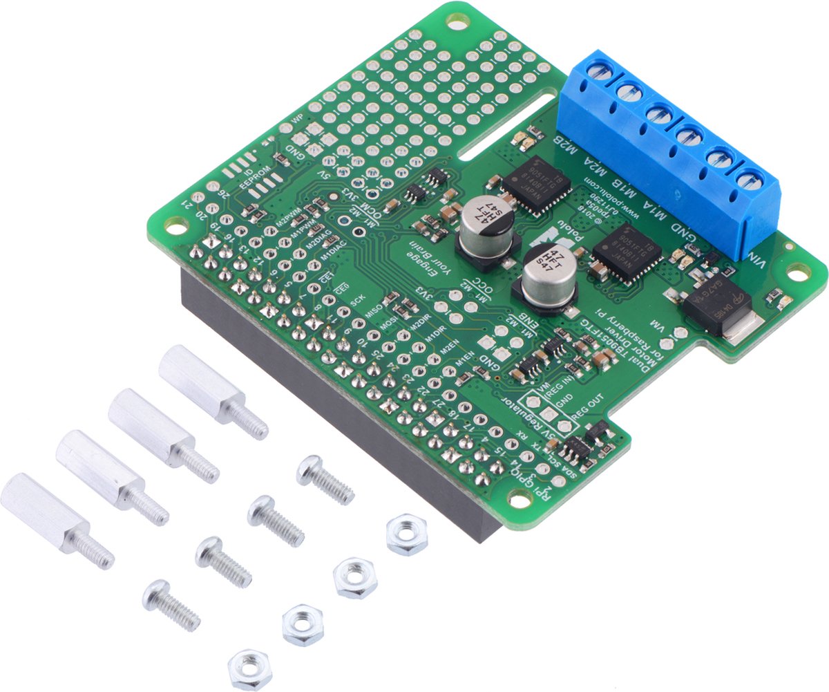 Dual TB9051FTG Motor Driver voor Raspberry Pi (Assembled) Pololu 2762