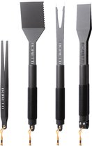 Ensemble d'outils BBQ Boretti - 4 pièces - Brucelles - Spatule - Fourchette - Pinces - barbecue - ensemble de pinces