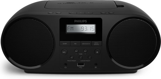 PHILIPS TAZ5000/00 Draagbare Multi-source CD-speler CD, FM-radio Bluetooth 5.4, Audio-ingang, USB Koptelefoonaansluiting (3,5 mm)