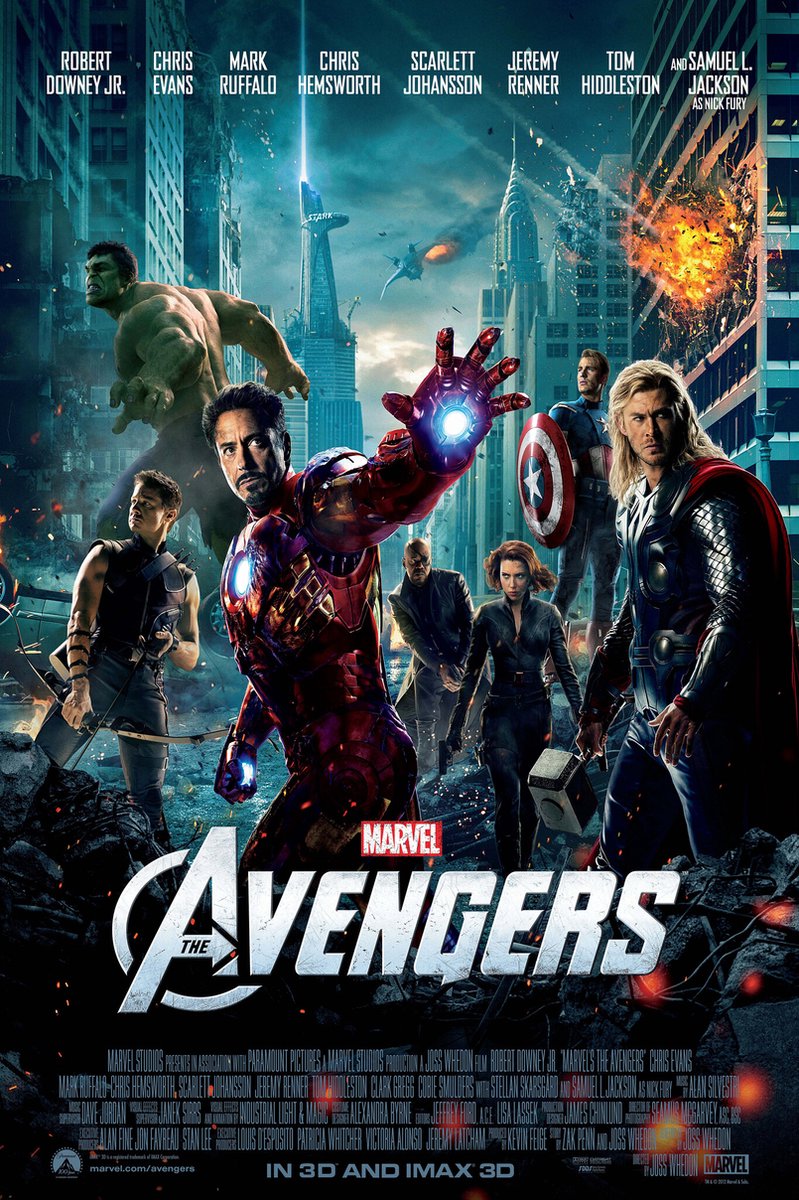 karo-art Poster - The Avengers, 2012, Originele Filmposter, Premium Print, Professioneel Fotopapier Multikleur