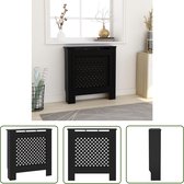 vidaXL Radiatorkast - Radiatorombouw - Radiatorombouw 78 cm MDF zwart - Mdf Kast - Zwarte Radiatorombouw - Badkamermeubel