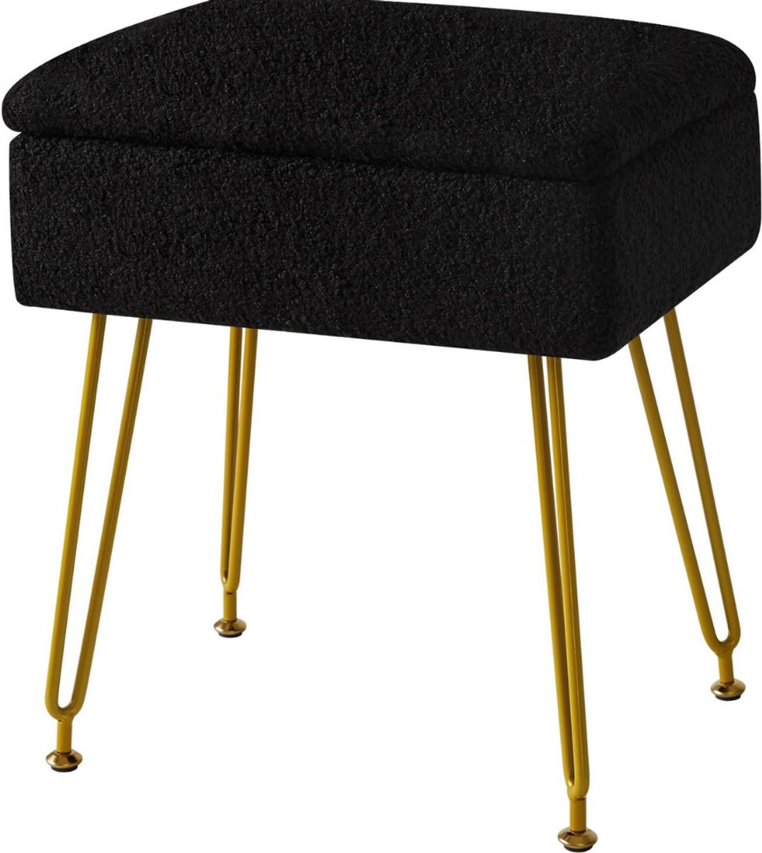 ApexArte® Make up Stoel - Kaptafel Kruk - Visagie - Zwart
