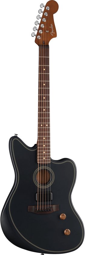 Fender Acoustasonic Standard Jazzmaster Black - Akoestische gitaar