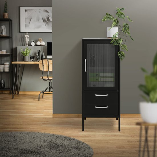 Glazen vitrinekast 200x80x40 - Kantoormeubelen Plus