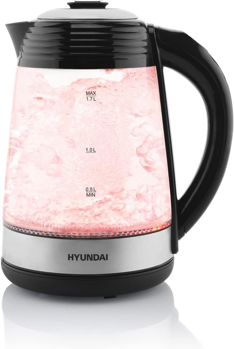 Glazen waterkoker met 7 temperatuurinstellingen en LED-verlichting - 1,7 liter, 2200 watt