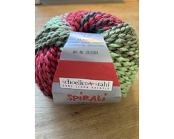 Breiwol Spirali from Schoeller+Stahl - kleur 0001 - verloopgaren van rood naar donkergroen - 50 gram