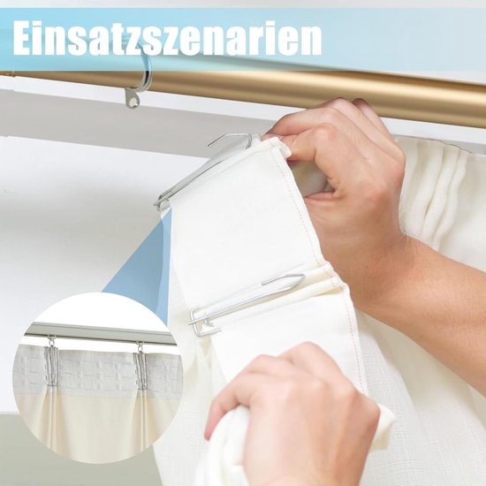 YIXISI 85 Stuks Gordijnclips Metalen Ophanghaken, Gordijnclips met Haken, Gordijnhangers Clips, voor Slaapkamer, Badkamer, Huisdecoratie, Zwart
