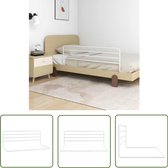 vidaXL Bedhekje - Kinderbeveiliging - Bedhekje peuter (76-137)x55 cm ijzer wit - Veiligheidskussen - Peuterbed Hek - Kinderkamer Decoratie