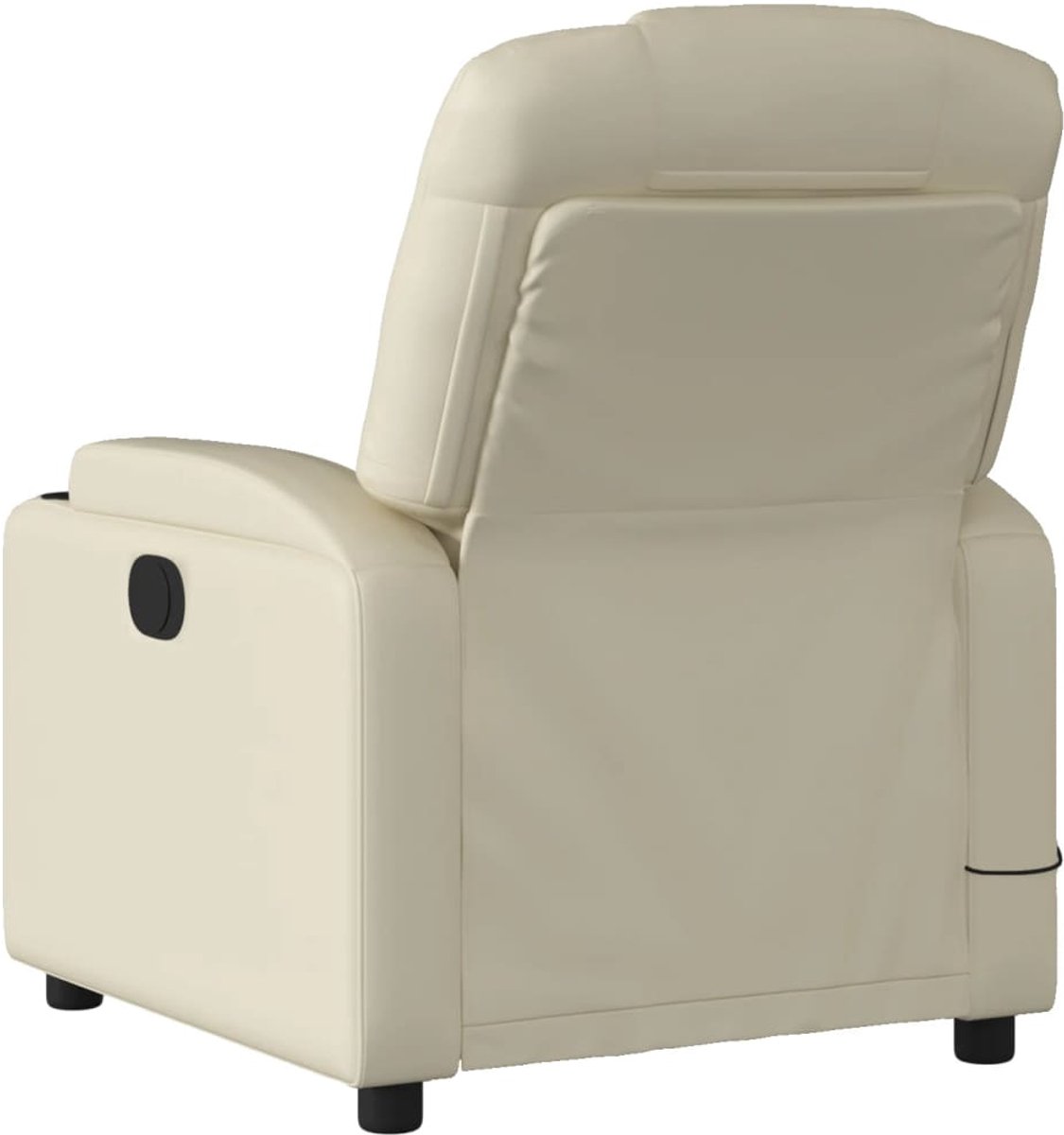 Afbeelding 3 van vidaXL Elektrische Fauteuil Massagestoel Crème Kunstleer