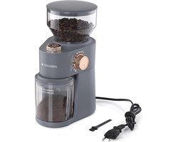 Elektrische koffiemolen RVS - Professionele bonenmaler met 18 maalgraden - Ideaal voor 2-14 kopjes