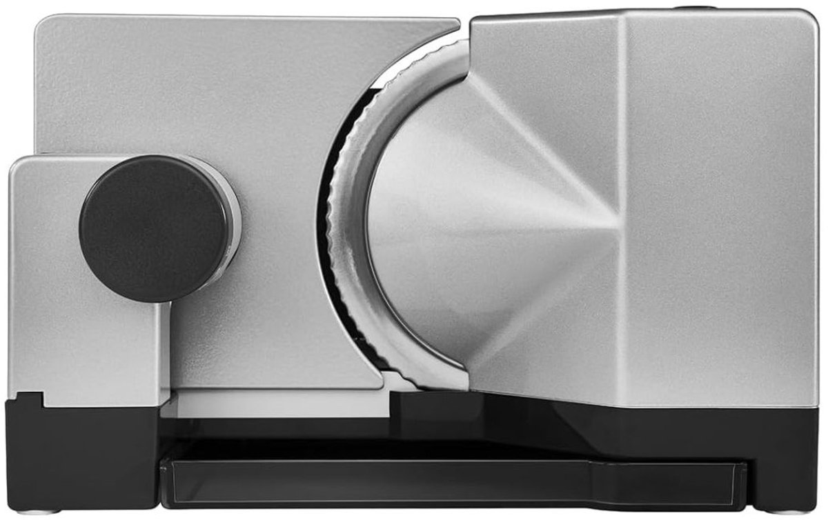 Zylo® Vleessnijmachine - Snijmachine Allessnijder -Vleessnijmachine Voor Thuis - Universeel voor Linkshandig Gebruik - 33x21x21cm - Zilver