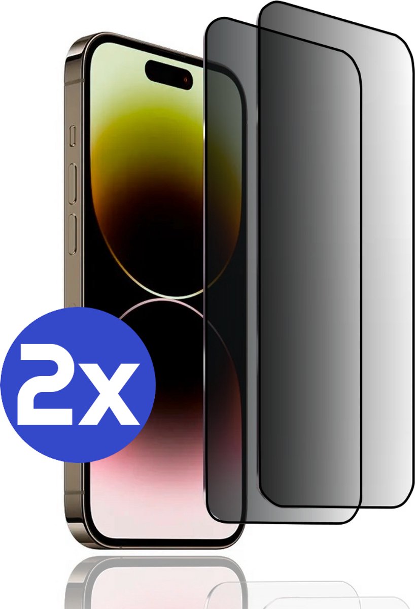 ArmorDrop Privacy Screenprotector Geschikt Voor iPhone 14 Pro Max - Gehard Glas - 2 Stuks