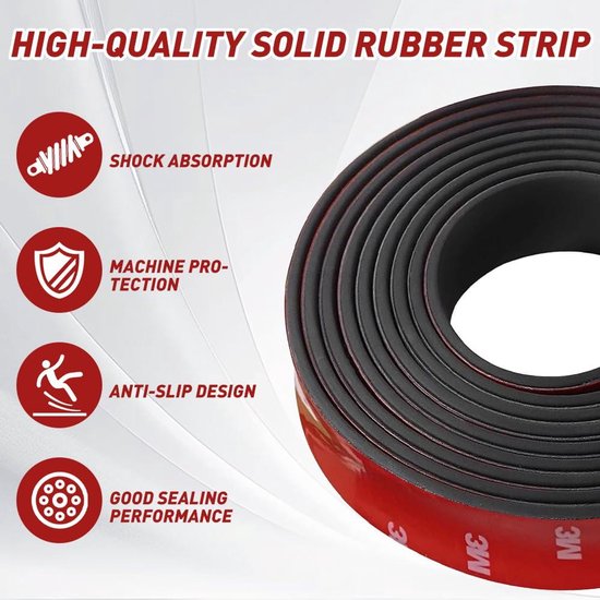 Nuyoah Neoprene Rubber Strips, Self Adhesive