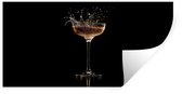 Muurstickers - Sticker Folie - Cocktail - Zwart - Spetters - Glas - 120x60 cm - Plakfolie - Muurstickers Kinderkamer - Zelfklevend Behang - Zelfklevend behangpapier - Stickerfolie