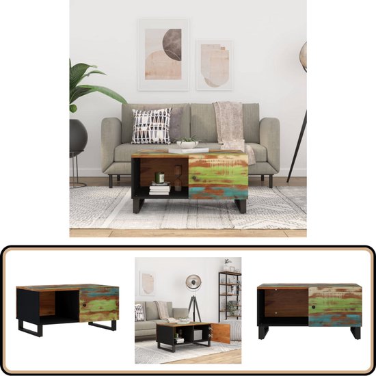 vidaXL Salontafel 80x50x40 cm massief mangohout