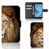 Geschikt voor Samsung Galaxy A30 Telefoonhoesje met Pasjes Leeuw