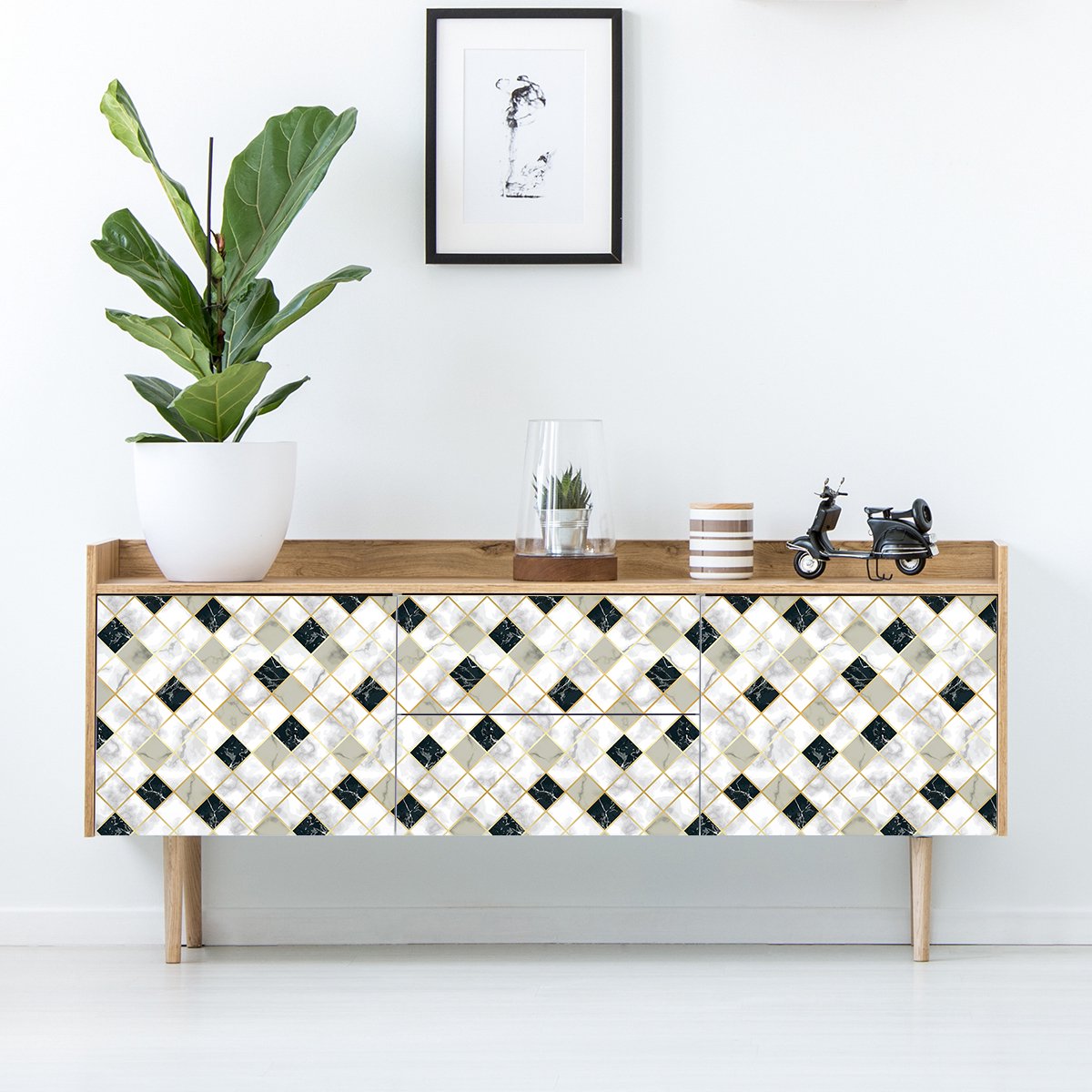 Ambiance Sticker Scandinavische meubelsticker, Alperen, 60 x 90 cm Multi color