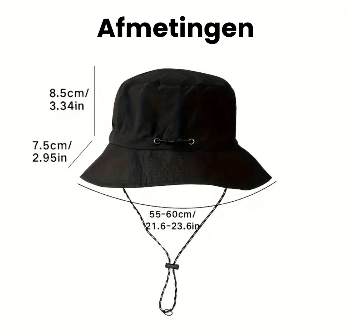 Flipflop Club® Waterproof Bucket Hat | Navy Packable Vissershoedje | UV Bescherming | Accessoires voor festival | Regen Hoedje | Vissershoed | Unisex | Visser Cap | Sun Hat | Zonnehoedje | Safari Hoed | Kamperen | Camping — afbeelding 5