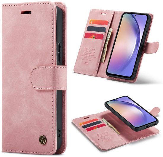 Casemania Hoesje Geschikt voor Samsung Galaxy A56 - Pale Pink- 2 in 1 Magnetic Book Case