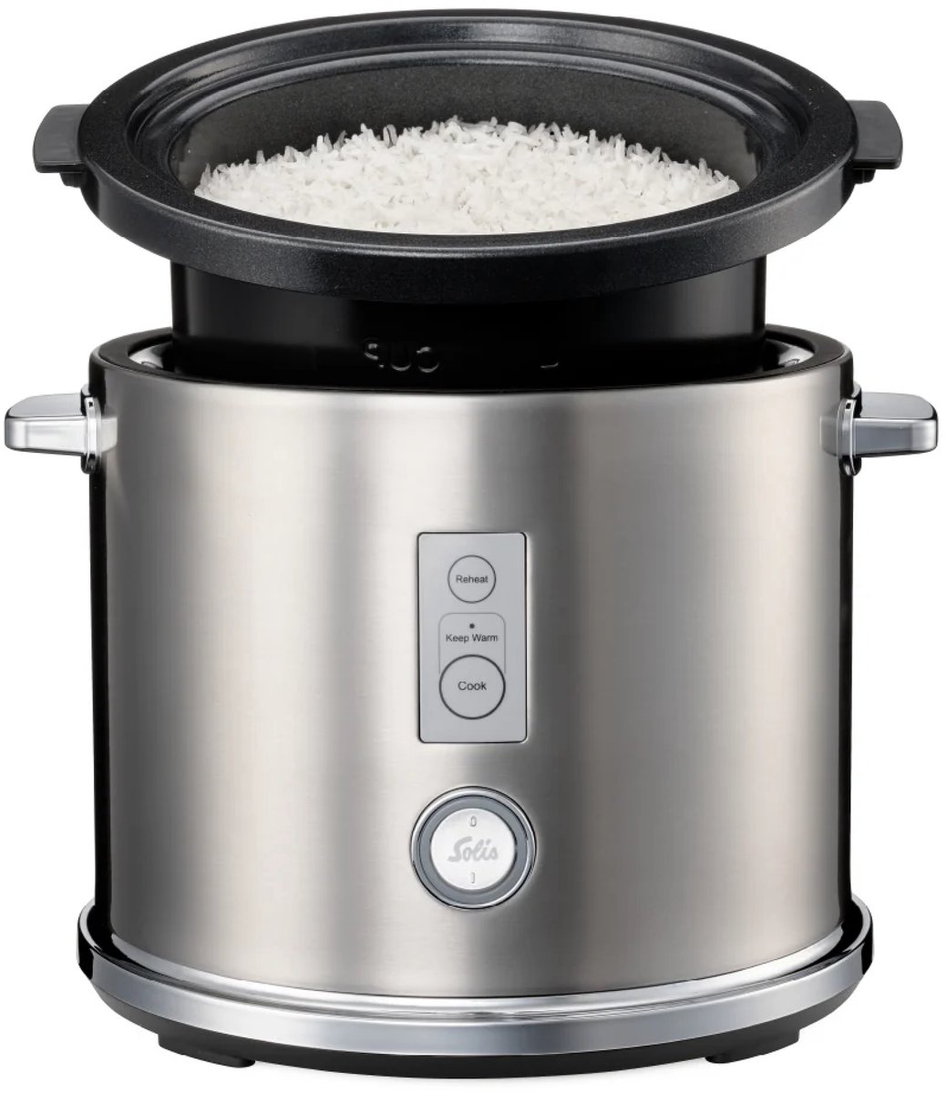 Solis Rice Cooker Multi 8162 - Rijstkoker en Stoomkoker - Voor Alle Soorten Rijst - Stoompan voor Rijst, Groente, Vis en Meer - 650 W - 1.2L thumbnail 2