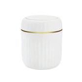 Klein Prullenbak - Mini Prullenbak - Poubelle avec couvercle - Petite mini poubelle pour le comptoir, le bureau, - Salle de bain Wit ou table -