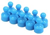 TLVX 10 stuks Sterke Pion Magneten Blauw 12 x 20mm / Magnetisch / Foto magneet / Koelkast / Whiteboard magneten / Speel en leer magneetjes / School / Boodschappenlijst / Memo / Notitie / Sleutel / Kantoor / Schoolbord / Lichtblauwe Magneten
