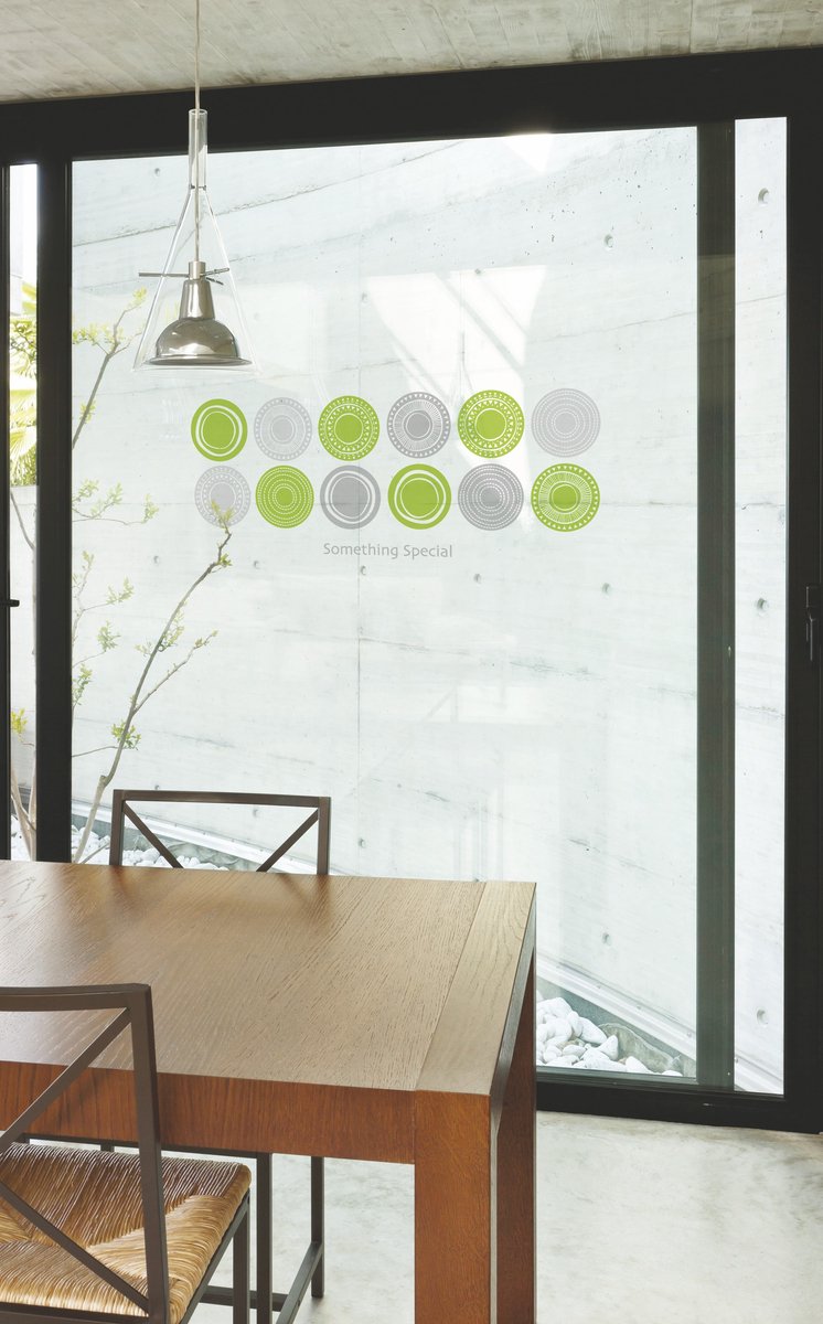 Ambiance Sticker Decoratieve muurstickers - Moderne groene en grijze cirkelstickers Multi color