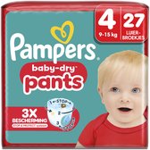 Pampers Bébé- Couches-culottes Dry Pants Taille 4 - 27 couches-culottes - 9 kg-15 kg