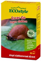 ECOstyle Escar-Go Bestrijdingsmiddel tegen Slakken - Regenvaste Slakkenkorrels - Stopt Slakkenvraat Direct - 80 m² - 200 GR