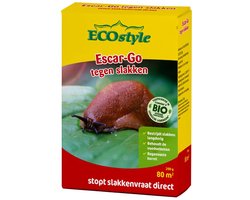ECOstyle Escar-Go Bestrijdingsmiddel tegen Slakken - Regenvaste Slakkenkorrels - Stopt Slakkenvraat Direct - 80 m² - 200 GR