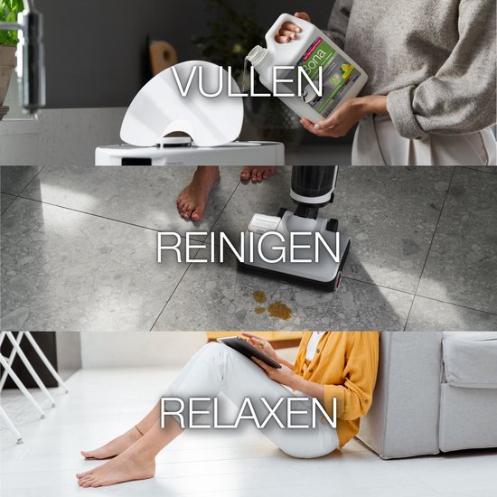 Bona Harde Vloerreiniger voor Robotstofzuiger met Dweilfunctie - Vloerreiniger Robotstofzuiger - Reinigingsmiddel - Sneldrogend en Streeploos - 2,5L
