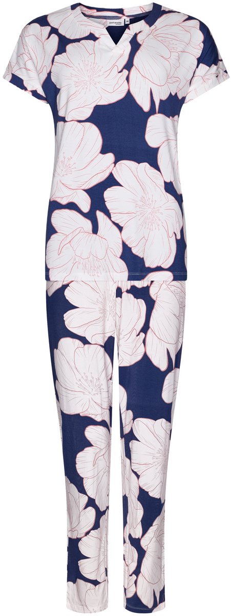 Pastunette Premium Pyjama Wispering Petals - Blauw - Gebloemd - Viscose