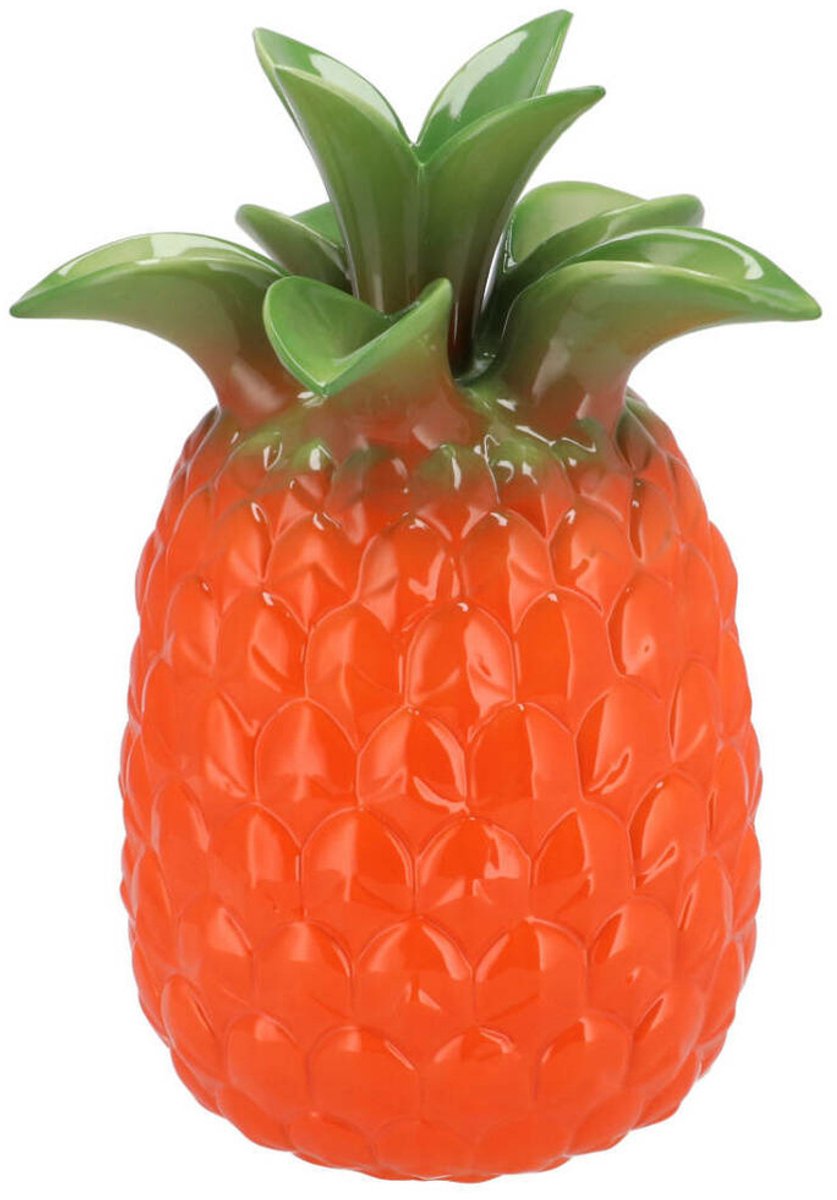 DK design Bloemenvaas Tropical Pineapple - ananas vaas - oranje - D14 x H18 cm