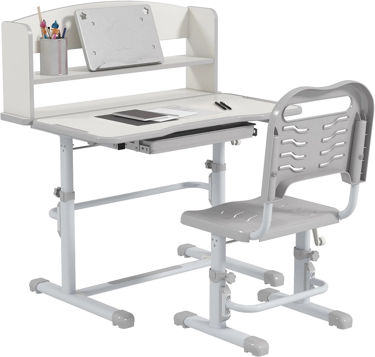 Kinderbureau - Kindertafel - Kinderen - Peuter - Kindertafel - Kindertafel En Stoeltjes - Kindertafel Met Stoeltjes - Kinder Tafel - Kindertafels - Tafel - Tafeltje - Tafels - Kinderstoel - Verstelbaar - Stoel - Stoelen - Stoeltje