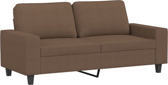 vidaXL Canapé deux places 140 cm Tissu Marron