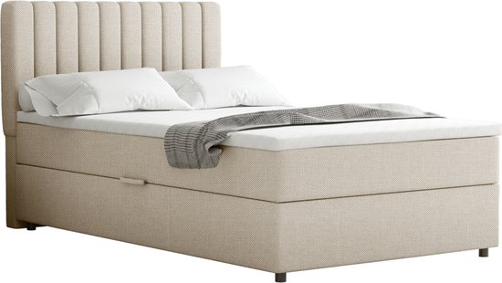 Boxspring Everest 120 x 200 cm tweepersoons met hoogwaardige Bonell-matras en topper