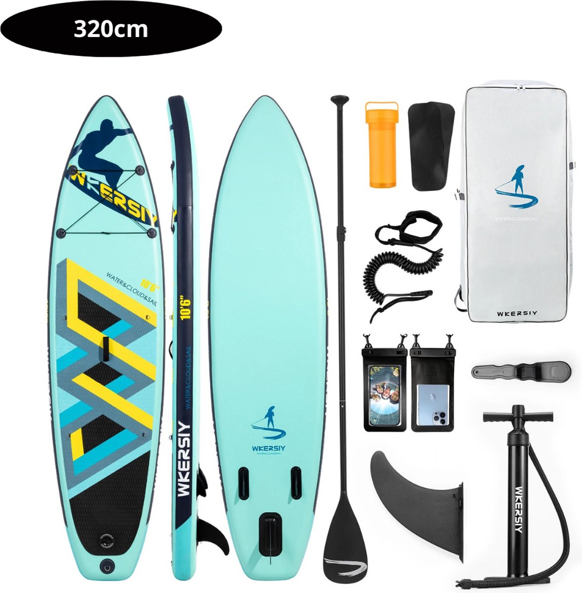 Livano Sup Board - Opblaasbaar - Supboard - Sup Boards - Paddle - Kayak - 320cm - Turqoise