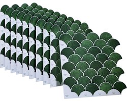 Dekorix plaktegels - Set van 10 zelfklevende tegels - Tegelstickers - Keuken - Badkamer - 25.5*25.5cm - Groen