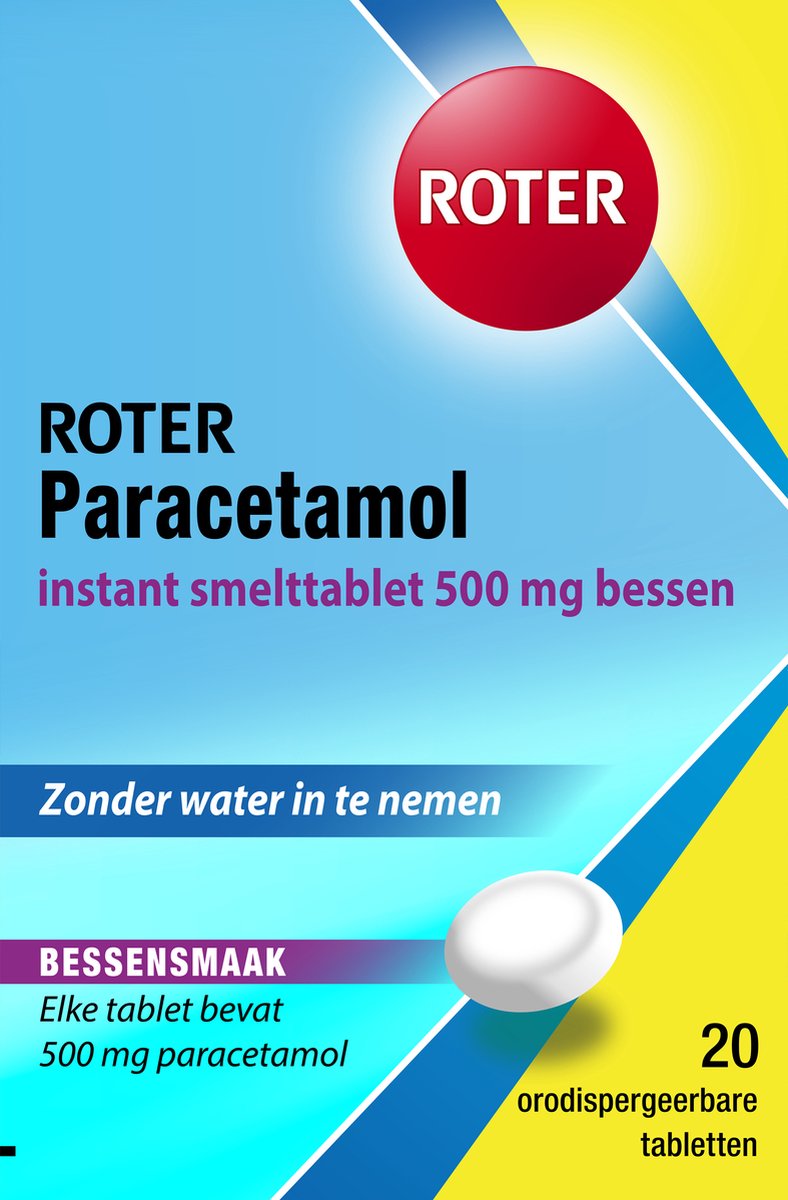 Goedkoopste Roter Paracetamol Smelt 500 ml - Pijnstiller - 20 smelttabletten
