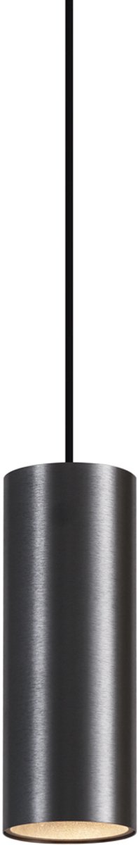QAZQA tubo - Moderne Hanglamp - 1 lichts - Ø 10 cm - Gunmetal - Woonkamer | Slaapkamer | Keuken
