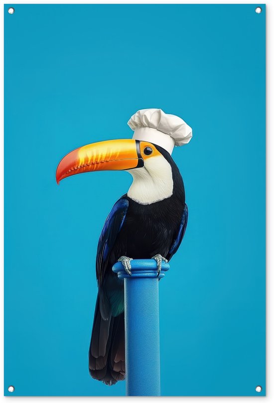 Tuinposter met Vogel op maat – Weerbestendig PVC canvas