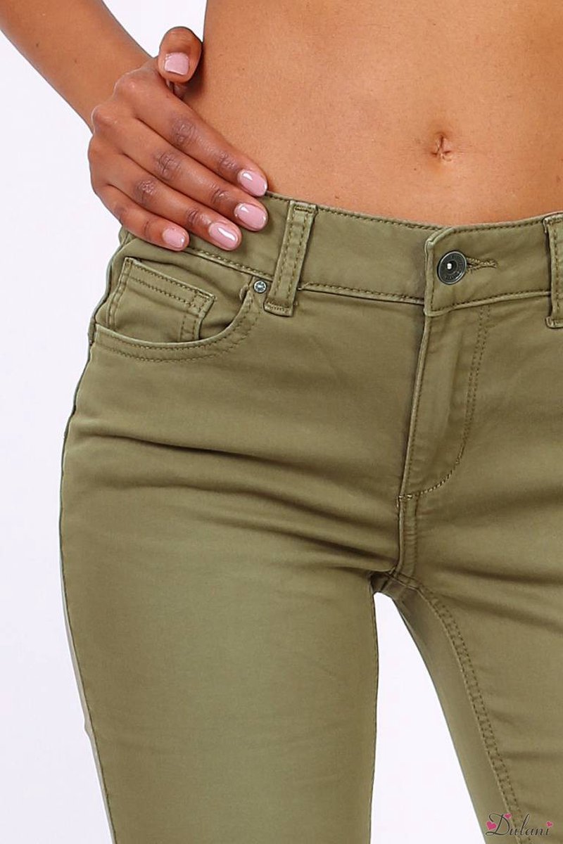 Broek Toxik3 normale taille L750 kaki slim fit