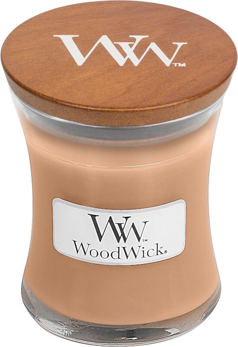 WoodWick Kaars Mini Golden Milk - 8 cm / ø 7 cm Bruin