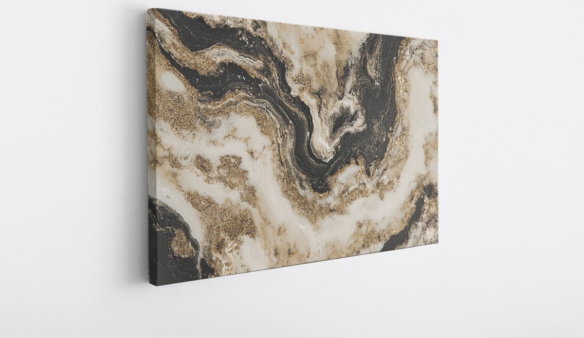 Saammp Canvas Schilderij - Marmer - Abstract - 50x40 - Foto op canvas - Wanddecoratie - Muurdecoratie Woonkamer - Slaapkamer decoratie - Canvas Print Multicolor