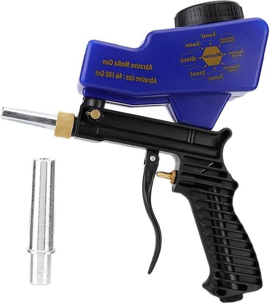 Portable Pneumatic Sandblast, 510ml, ABS Material, Manual Sandblast Gun with Anti-Slip Handle, 233mm, 90PSI Portable Pneumatic Sandblast, 510ml, ABS Material, Manual Sandblast Gun with Anti-Slip Handle, 233mm, 90PSI