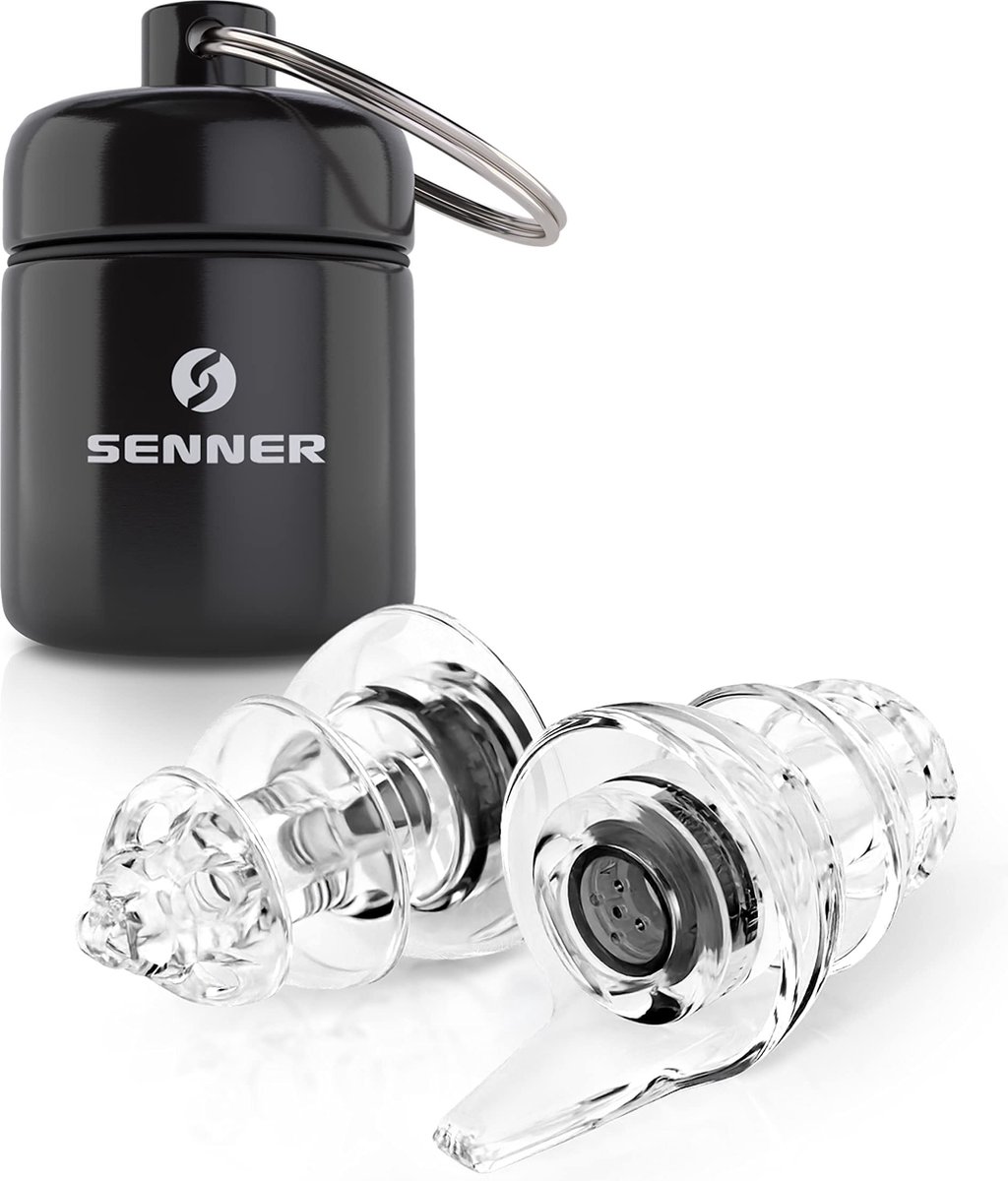 Senner ® MotoPro | Oordoppen Motor & Motorsport - Herbruikbare gehoorbescherming met aluminiumhouder, vermindert windruis, verkeer hoorbaar, licht en comfortabel, ideaal voor lawaaibescherming