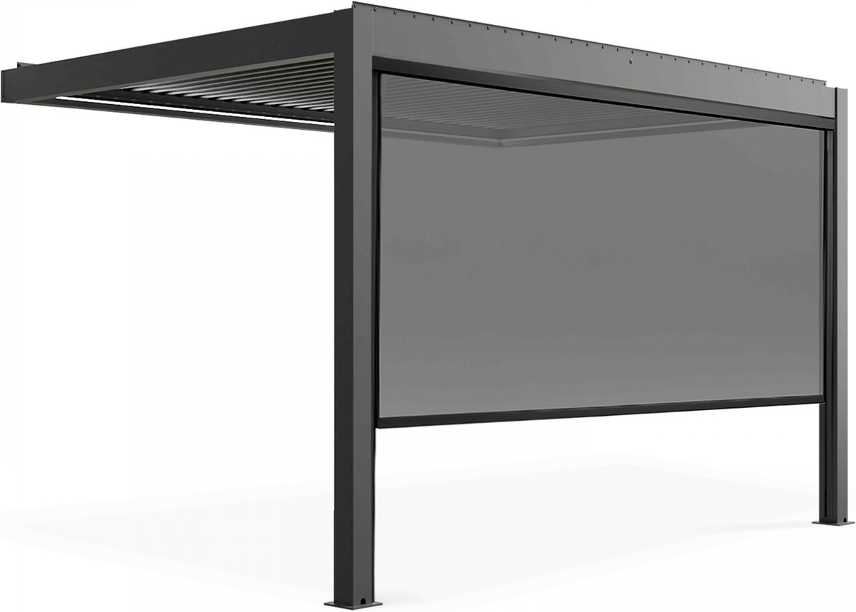 Oviala - Pergola met verlichting van 3x4m en 1 zonnescherm - Thebes